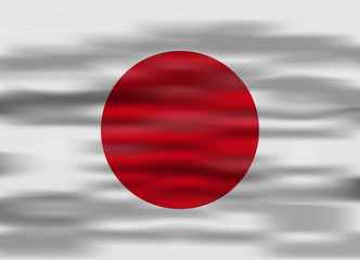 realistic flag japan