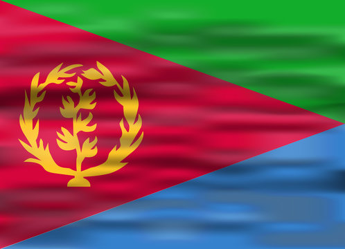 realistic flag eritrea