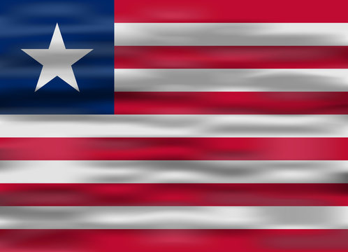 realistic flag liberia