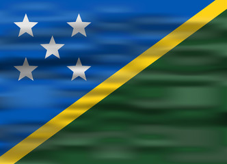 realistic flag solomon islands