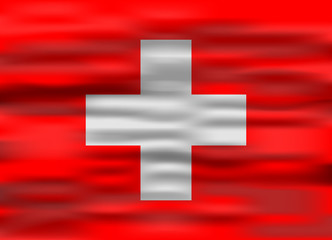 realistic flag switzerland