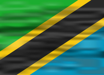 realistic flag tanzania