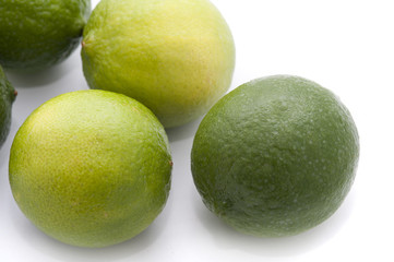 Fresh green limes