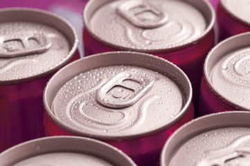 Ice cold drinks cans