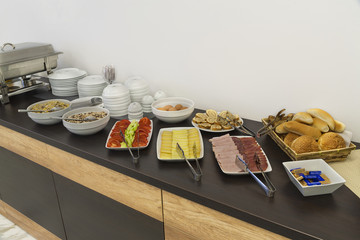 table set up in restaurant interior