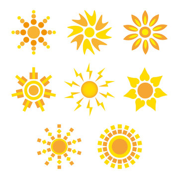 Set icons sun
