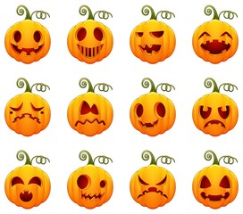 Set of pumpkin for Halloween