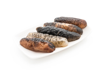 sea ​​cucumber on white