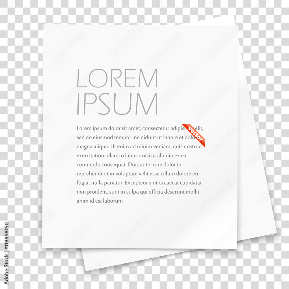 Poster vector paper frame isolated on transparent background. vector il