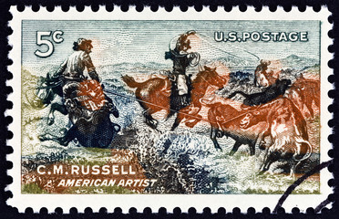 Jerked Down by Charles Marion Russell (USA 1964)