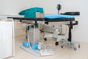 A hospital bed waiting the next patient.
