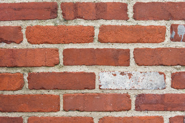 Bricks with masonry mortar joints