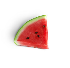 Watermelon slice isolated on the white background