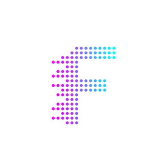 Letter F logo design,technology,electronics,digital logotype