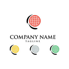 Globe Earth Planet Circle Icon Vector Logo