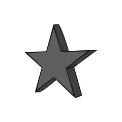 Geometric figure of heavenly stars icon in black monochrome style isolated on white background. Figure symbol. Vector illustration