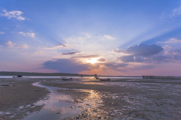 sunset at rhino island quiet and peace fishing village
