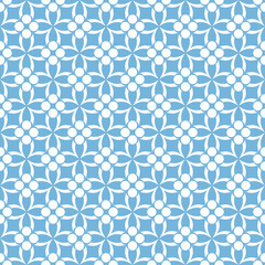 Blue floral seamless pattern.
