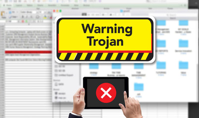 Warning Trojan Concept
