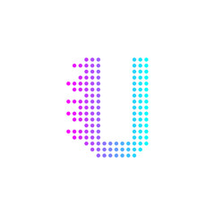 Letter U logo design,technology,electronics,digital logotype