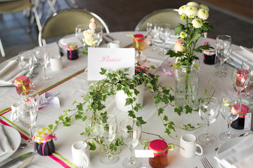 Décoration de table, déco de mariage