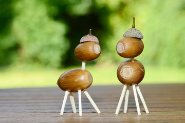 acorn figure standing on wood © Caro