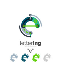 Letter logo line concept