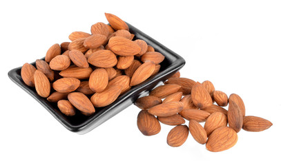Almonds isolated on white