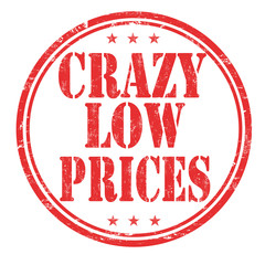 Crazy low prices stamp
