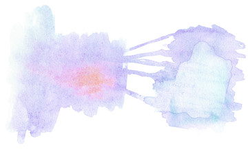 Abstract watercolor hand paint texture isolated on white backgro