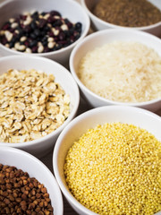 Ceramic jars with grains