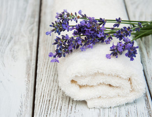 Lavender and massage towel