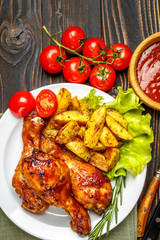 roasted chicken legs with herbs