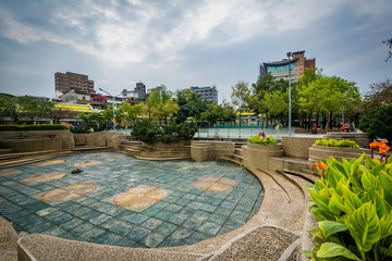 Gardens at Mengxia Park, in the Wanhua District of Taipei, Taiwa