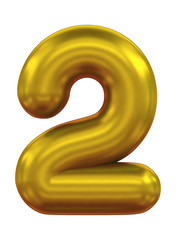 Naklejka premium three-dimensional number in gold