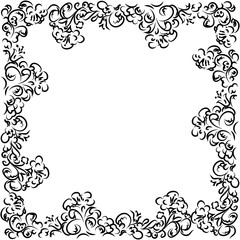 Frame Decorative Ornament , Calligraphic Design Elements, Vector Illustration