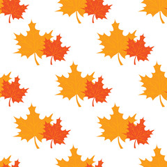 Seamless maple leafs pattern