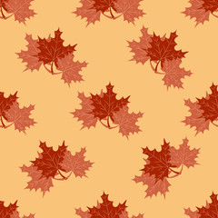 Seamless maple leafs pattern