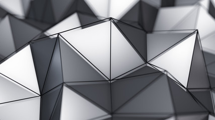 Low poly surface abstract 3D render