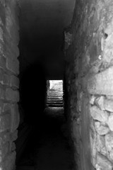 Obraz premium light at the end of the brick tunnel