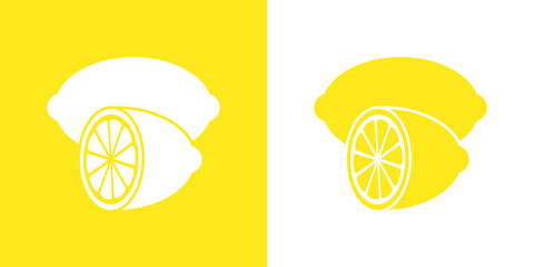 Icono plano limon amarillo