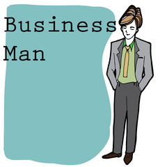 business man cartoon vector character