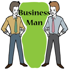 business man cartoon vector character