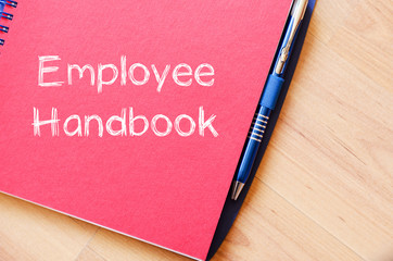 Employee handbook text concept on notebook - 119875108