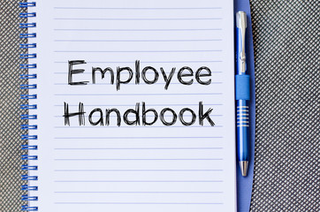 Employee handbook text concept on notebook - 119875110