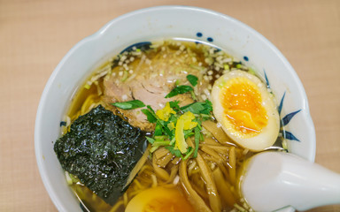 Japanese ramen noodle on table