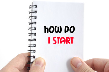 How do i start text concept