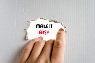 Make it easy text concept
