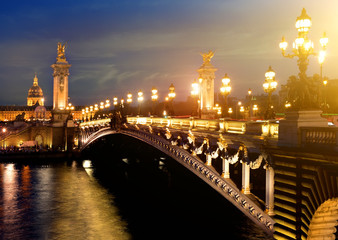 Fototapeta na wymiar Alexandre 3 Bridge, Paris