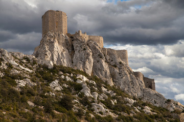 Fototapeta na wymiar Queribus, the Last Cathar Stronghold